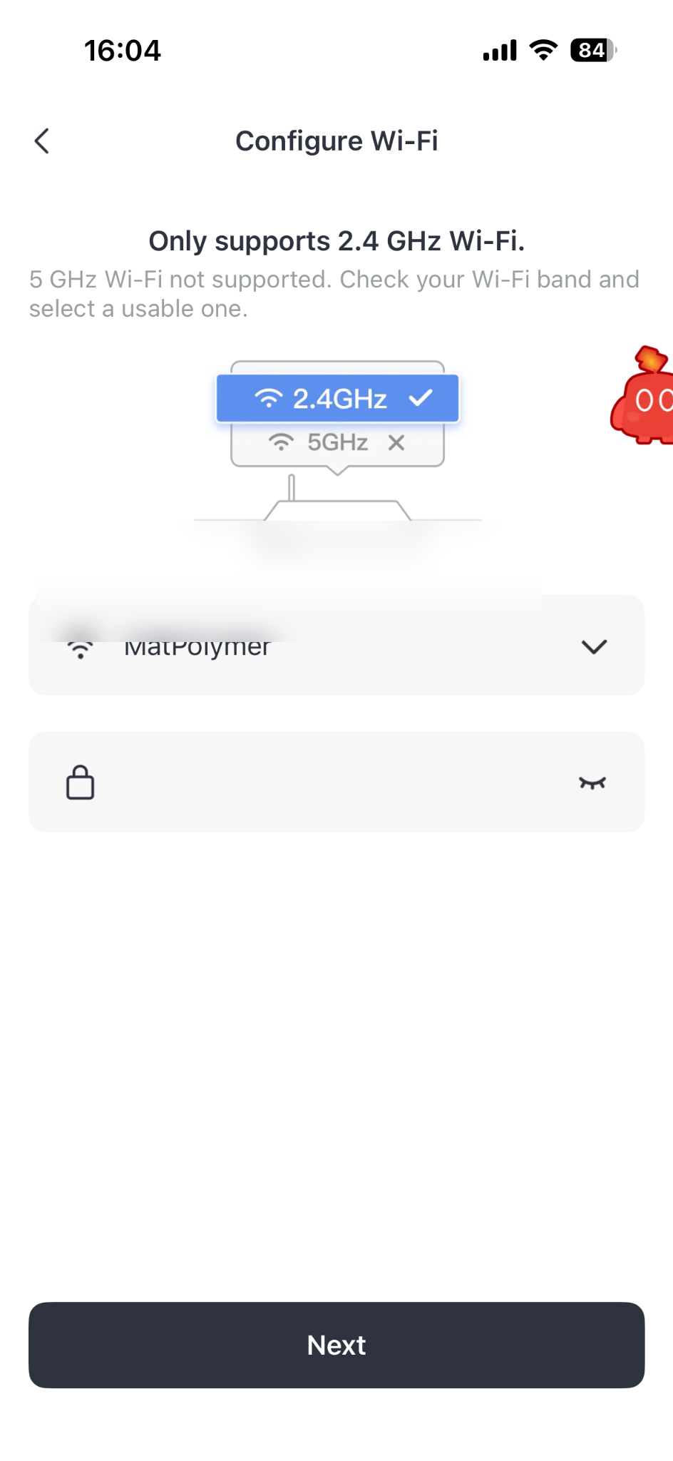 2.4 GHz Wi‑Fi ağına bağlanın