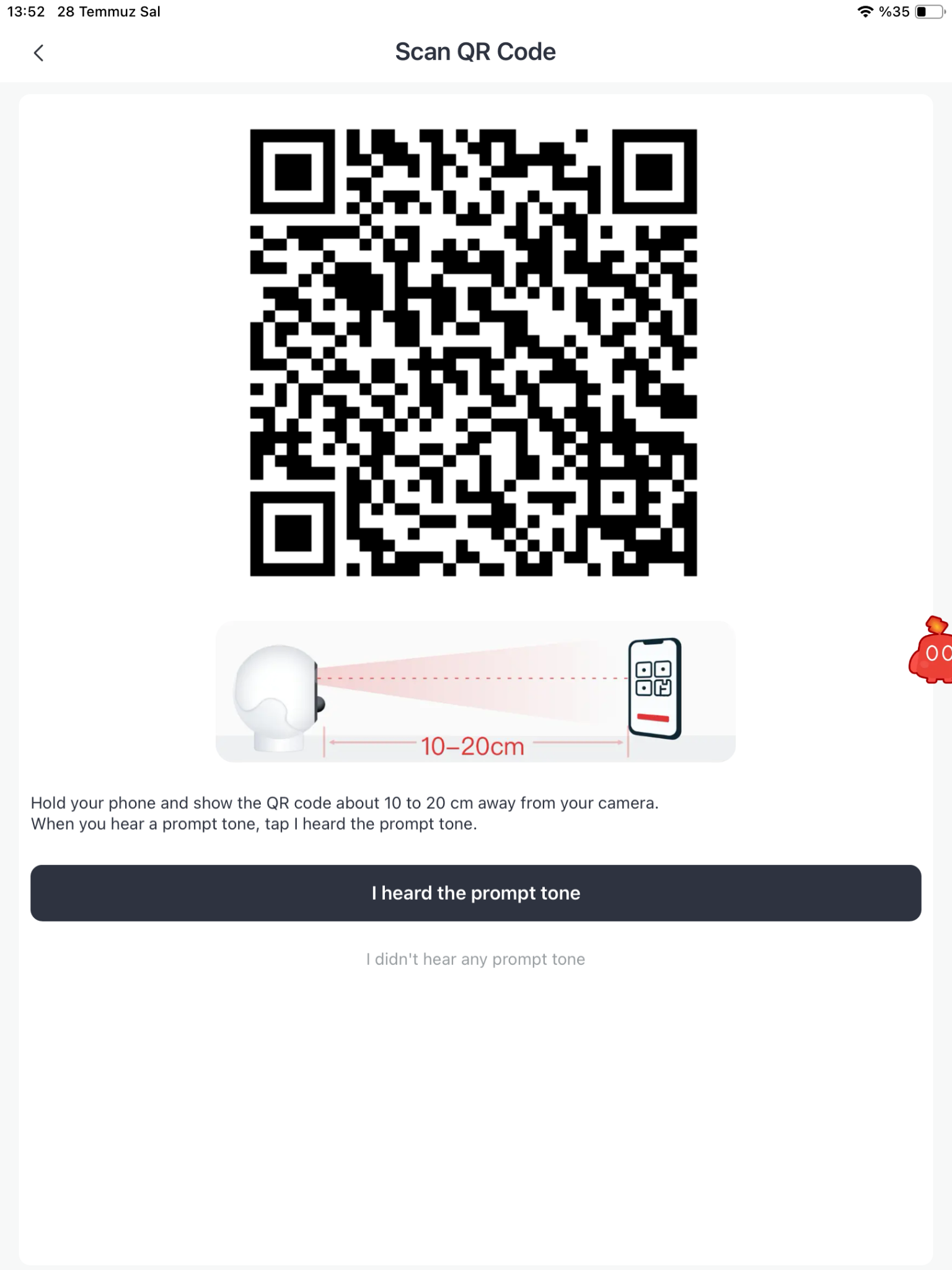QR kodu kameraya okutun