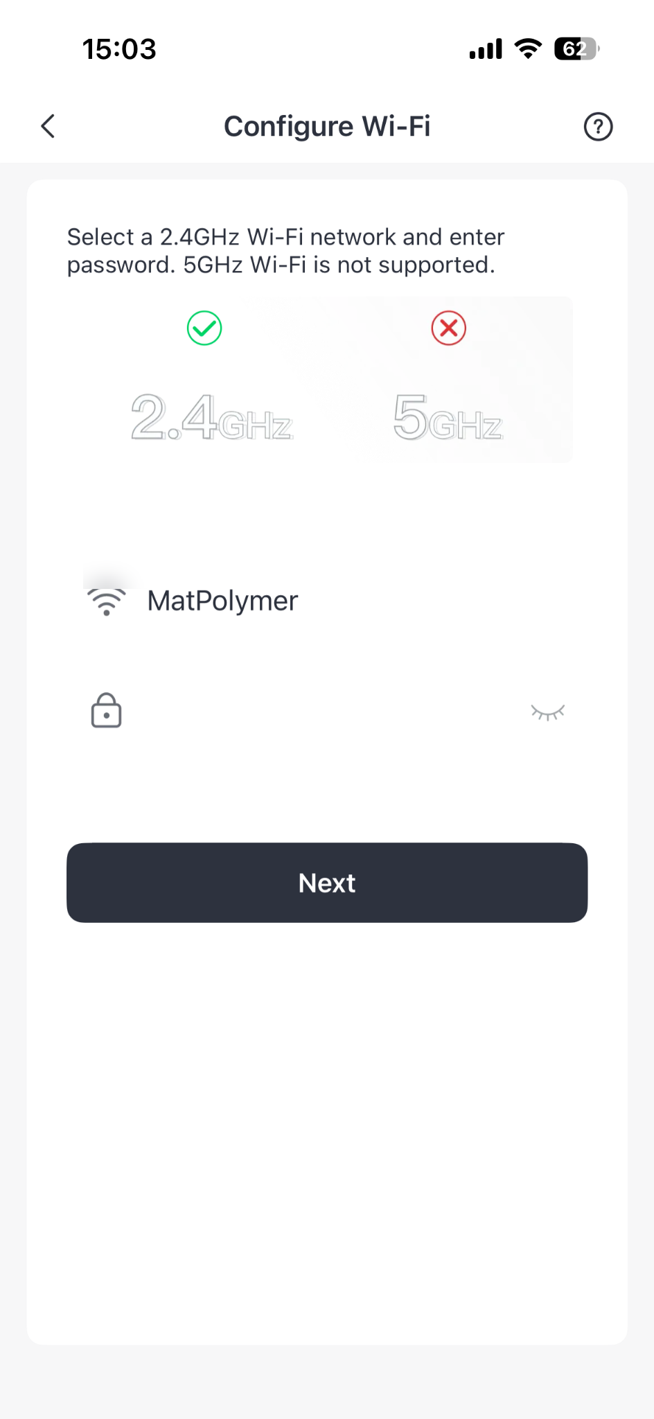 2.4 GHz Wi‑Fi ağına bağlanın
